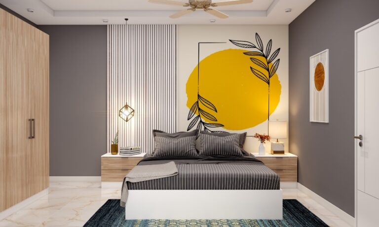 Minimalist bedroom interior