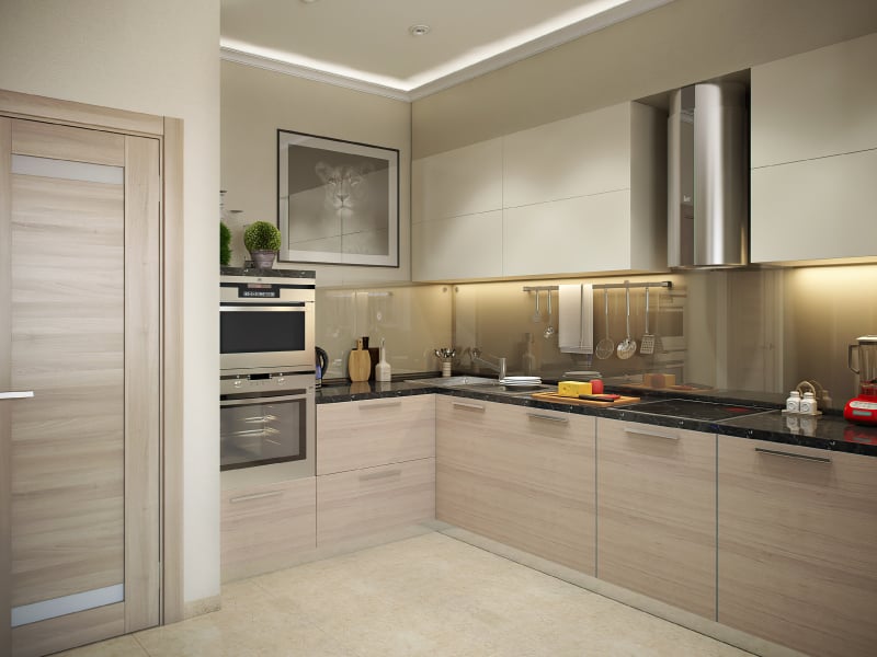 Modern modular kitchen interior