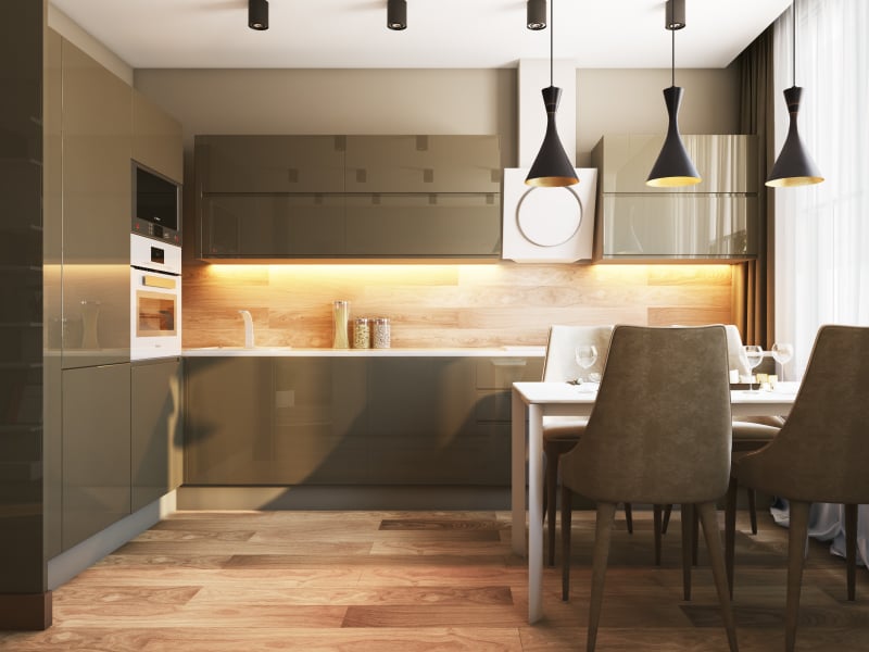 Bright kitchen interior